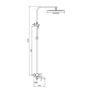 Душевая стойка Gappo G2407-9 оружейная сталь